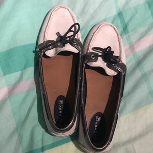 White Leather Sperrys